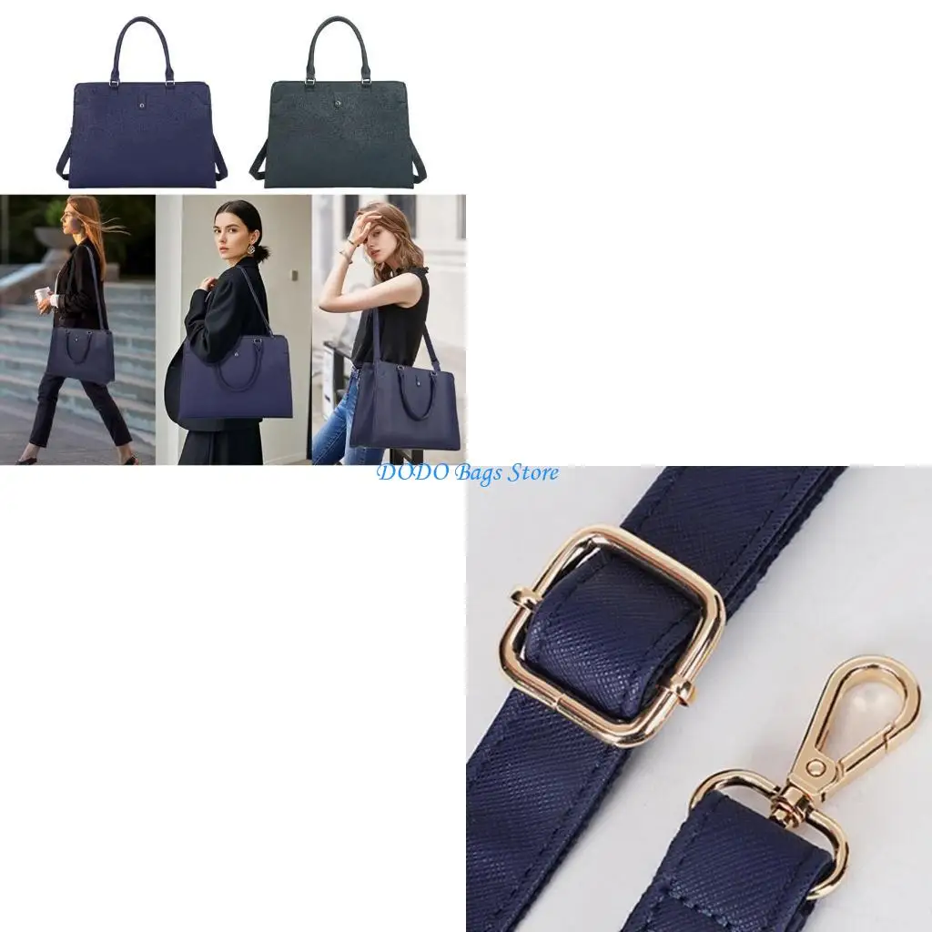 حقيبة كمبيوتر محمول من E8FB Women Women Crossbody للمحترفين والطلاب أعلى مقبض أكياس الكتف مع حزام قابل للتعديل