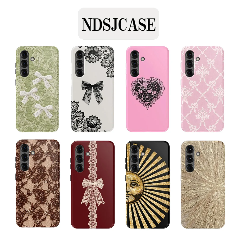 Luxury Clmj Beatrice Denise Phone Case for Samsung Galaxy S20 S23 S24 S25 S26 FE Plus Ultra Edge 4G 5G Double-layer Back Cover
