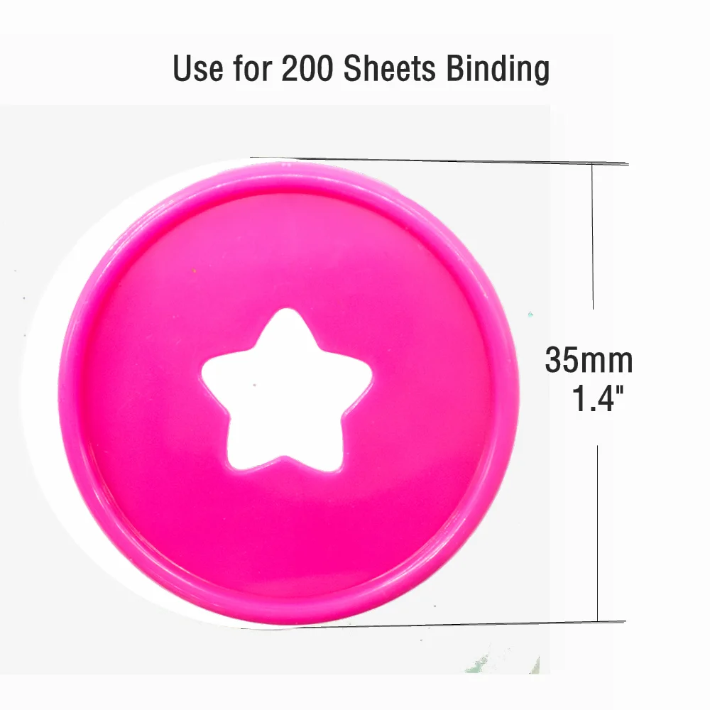 Discos de Expansão para Binder Anéis, Star Binding Discos, Discound para DIY Notebooks Planners Scrapbook, 35mm, 30Pcs