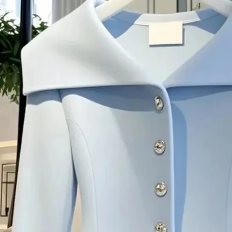 Koreaanse versie Mooie dames korte jas 2025, nieuwe lente en herfst, leeftijdsreductie, mooie elegante unieke damesjas