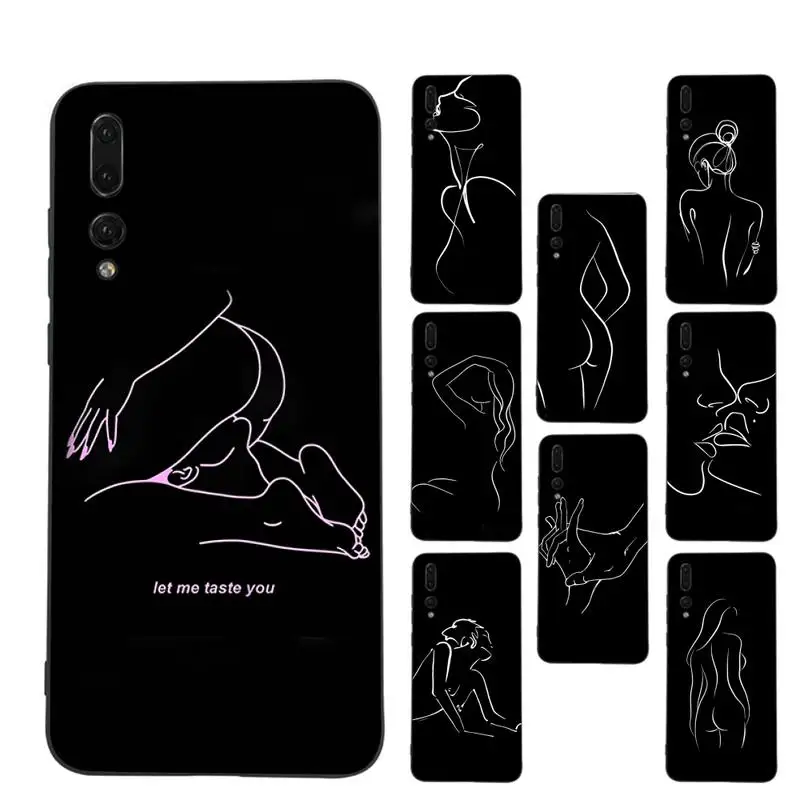 Simple Kiss Rose Sex Girl Body Phone Case for Huawei Honor 10 i 8X C 5A 20 9 10 30 lite pro Voew 10 20 V30