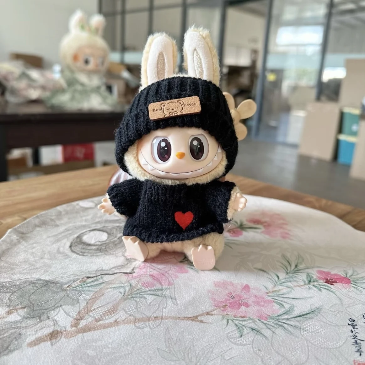 ラブブV1V2ドール服ファッションセータードールDIYアクセサリーパーティーゲームおもちゃギフト用新作白黒セーターセット