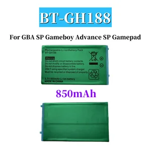 Bilashmart BackShell BT GH188 Replacement Lithium Battery 3.7V 850mAh GBA SP Gameboy Advance SP Gamepad Rechargeable Battery