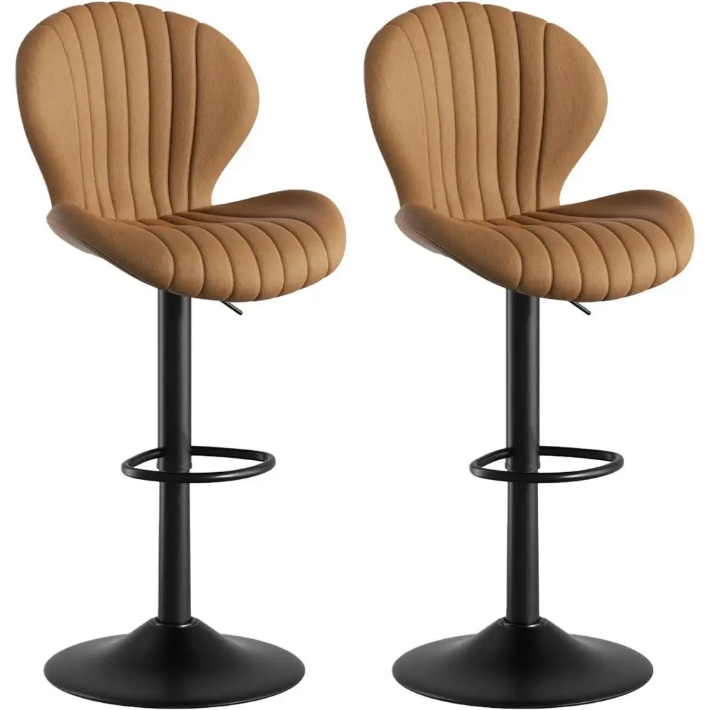 Swivel Bar Stools Set of 2, High Backrest Counter Height Chairs, Padded Seats, Easy Assembly for Kitchen Island or Dining Room ( - view 3