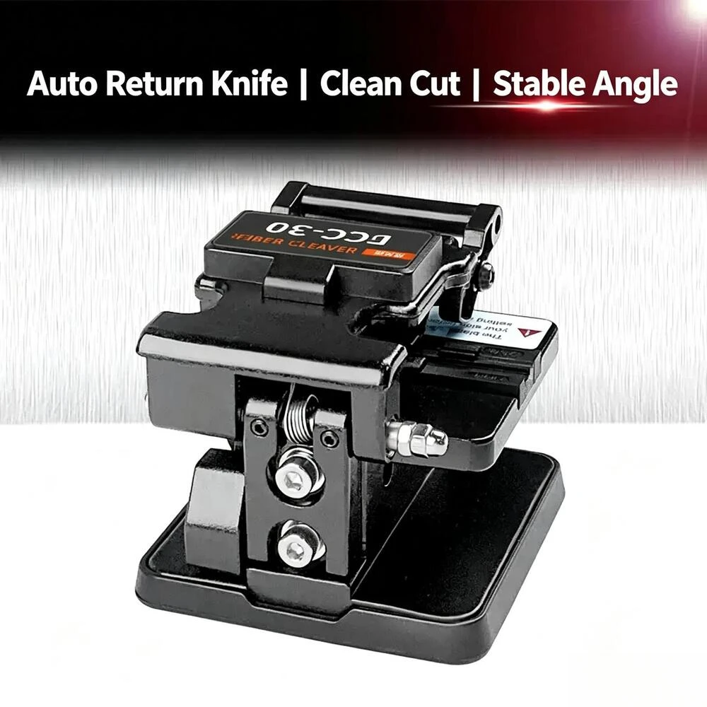 FCC-30 Optic Cleaver For FTTH 48000 Cuts Cold Connected Automatic Knife Return Three-In-One Design Optical Fiber Tool