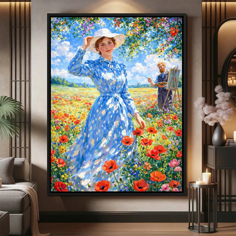 

5D DIY Full Drill Diamond Embroidery Kit New Outdoor Landscape Flowers Beautiful Women Diamond Painting Cross Stitch Mosaic Art