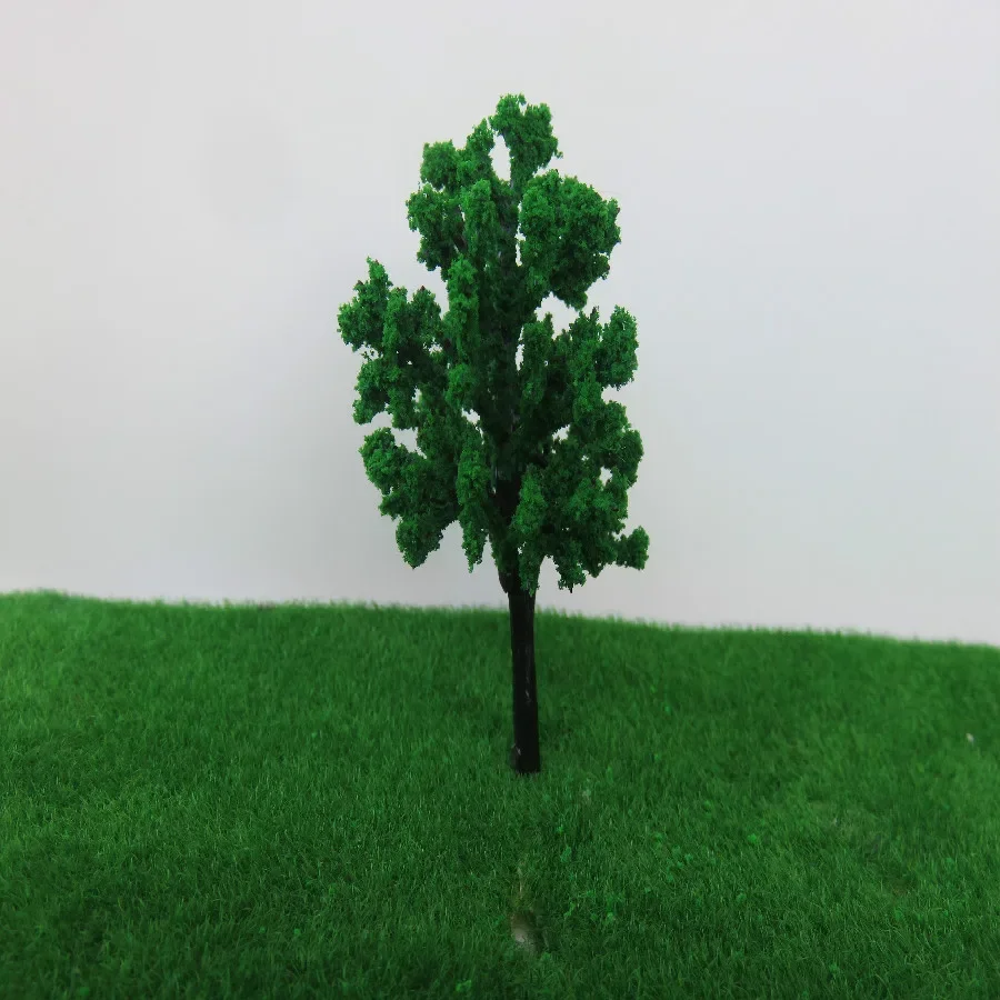 10pcs 6CM Miniature Green Plastic Scale Model Tree In Modelbouw Landscape Ho N Z Train Layout