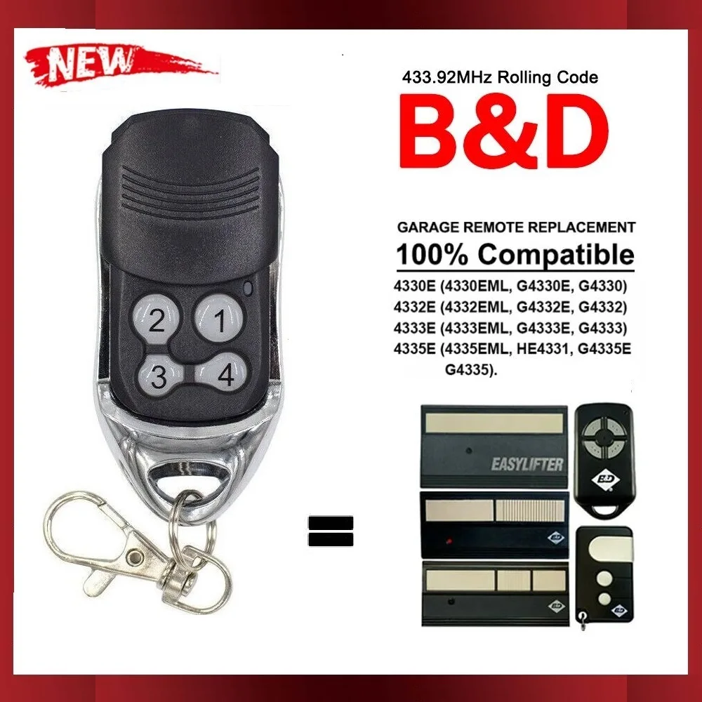 Super Offer B&D Remote Control Garage Door Openers 433.92MHz 062170 062162 059120 059409 Gate Remote Control Hand Transmitter
