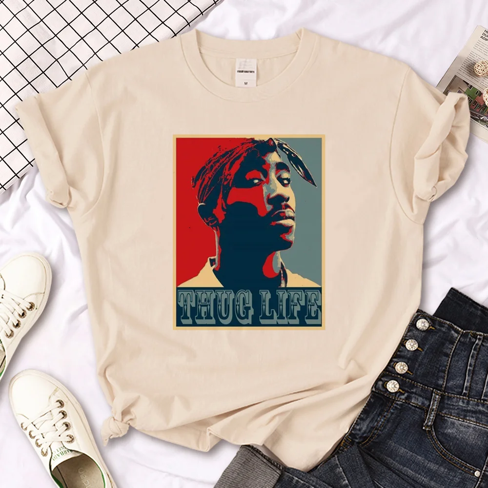 Tupac top women designer funny t shirt girl manga Japanese clothes