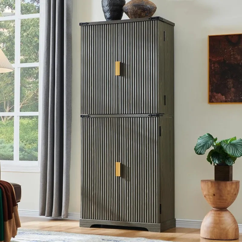 Fluted Pantry Cabinet, 72