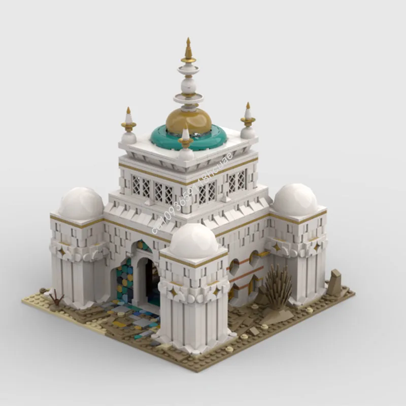 2150 Uds. MOC Castillo del templo árabe modelo bloques de construcción idea arquitectura juguetes modulares creativos DIY niños ladrillo regalos de navidad