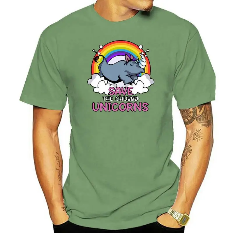 

Save The Chubby Unicorns T-Shirt Endangered Awareness Unisex Tee Top Custom Print Tee Shirt