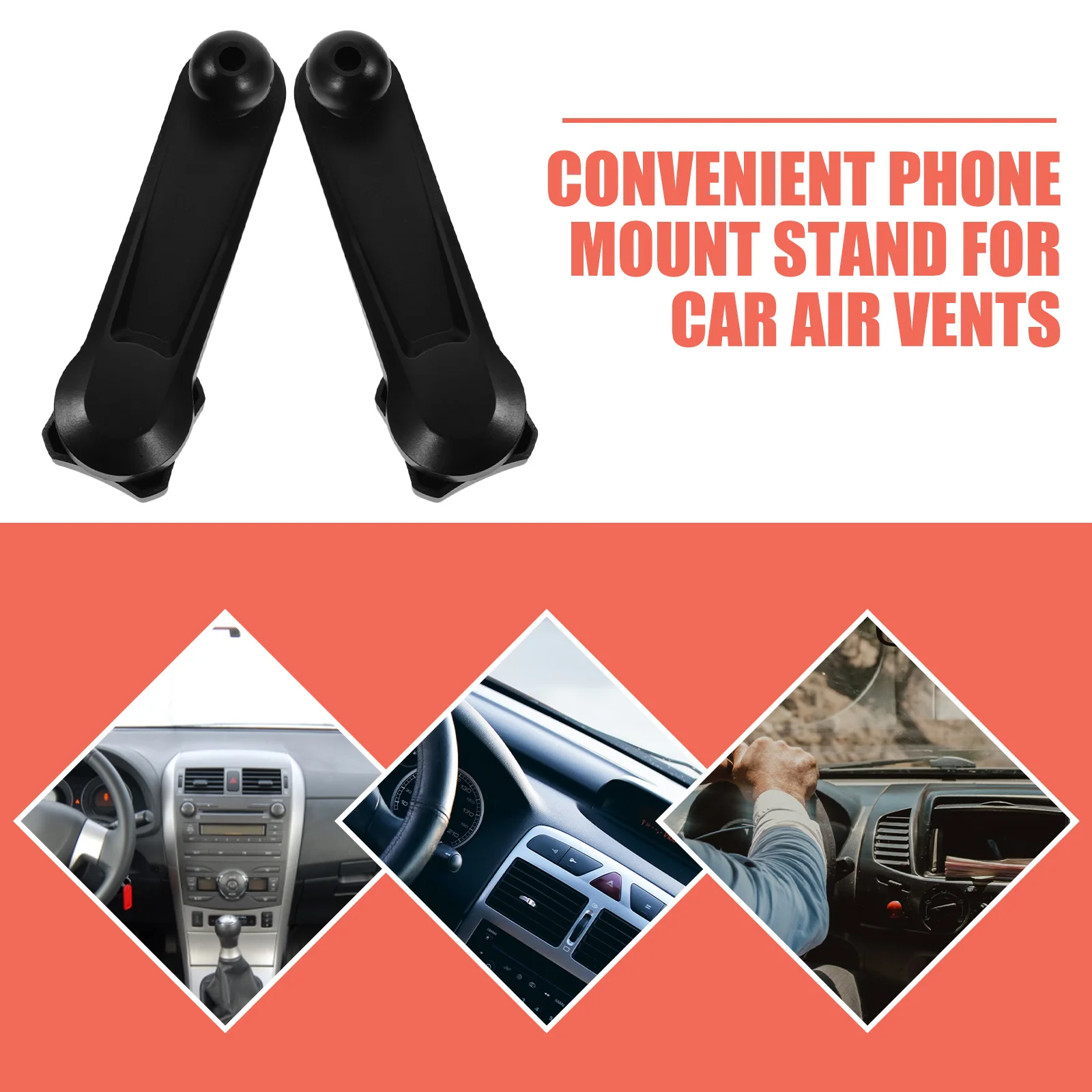 2 Pcs Extension Rod for Phone Holder Ball Head Bracket Mount Arm Dash Accessories Holders Your Car Tablet Stand