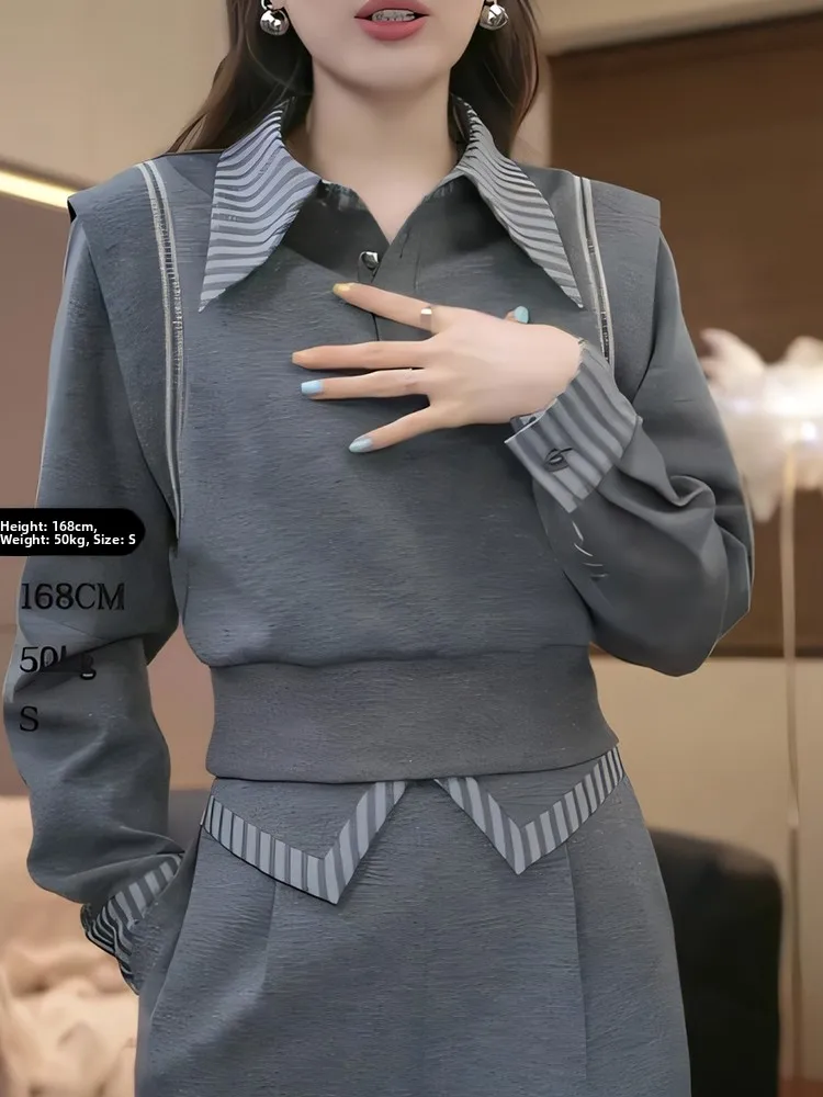 

Ele ort Sve Long Women's Sweatirt Slim Fit Sli Base Layer irt Commute Sle Korean Version Autumn New Arrival
