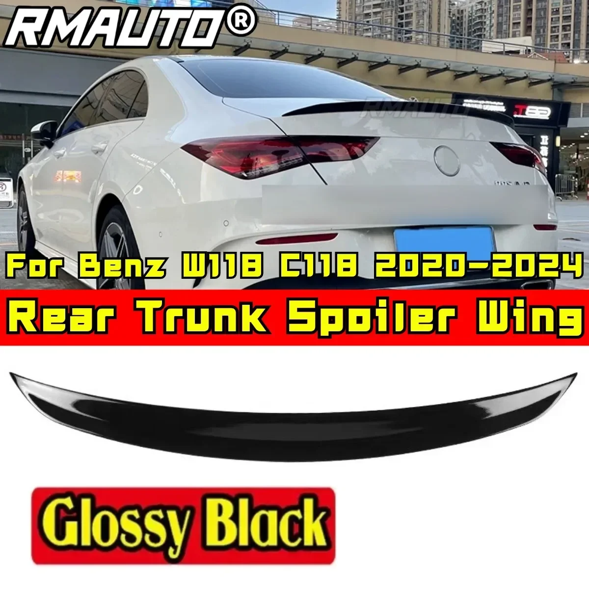 

Car Rear Trunk Wing Body Kit Car Rear Spoiler For Mercedes Benz CLA W118 C118 CLA180 CLA200 CLA45 2020-2024 Car Accessories