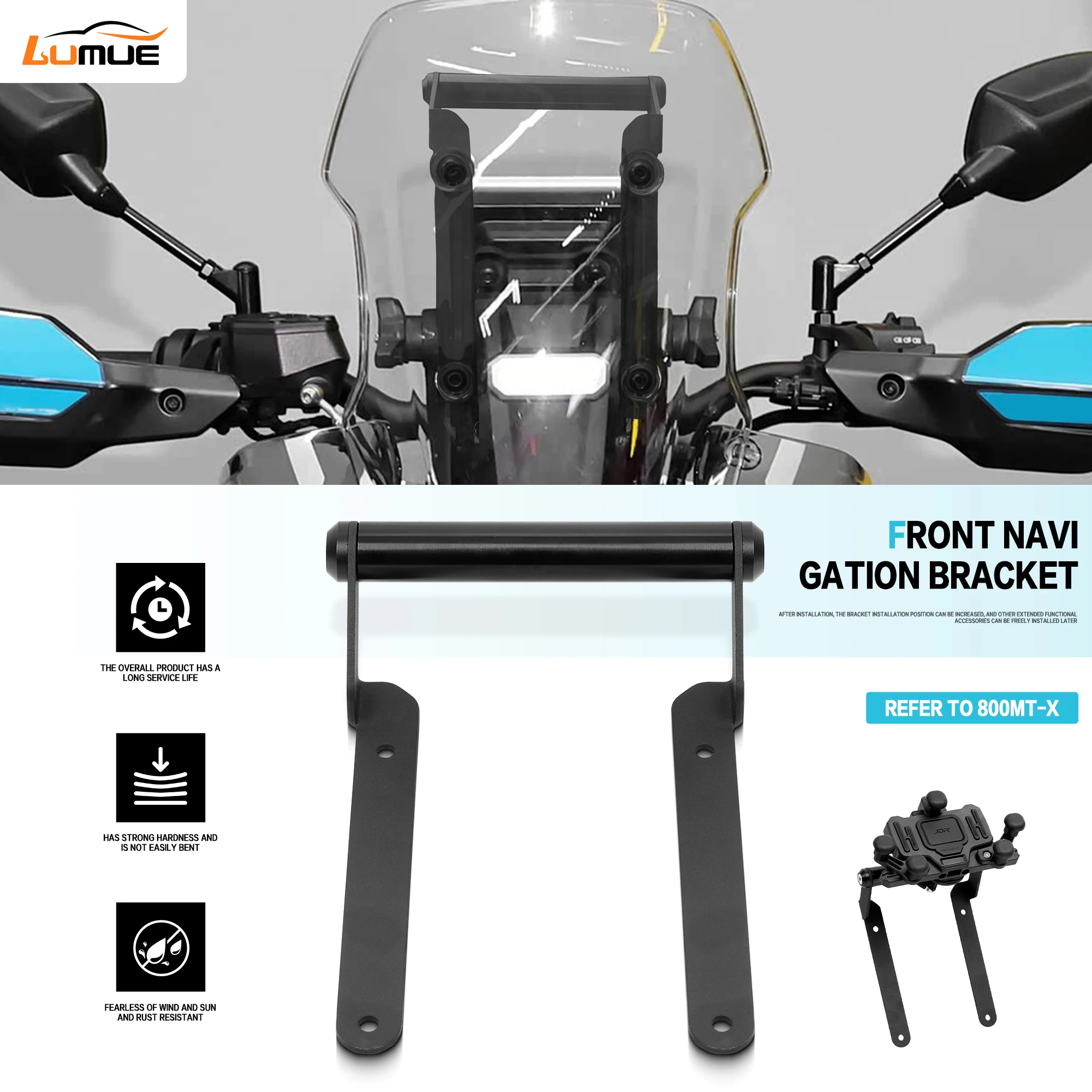 For CFMOTO 800MT-X CF800MT-X 22MM NEW Motorcycle Phone Navigation Bracket Front Bar GPS Windshield Mount Stand