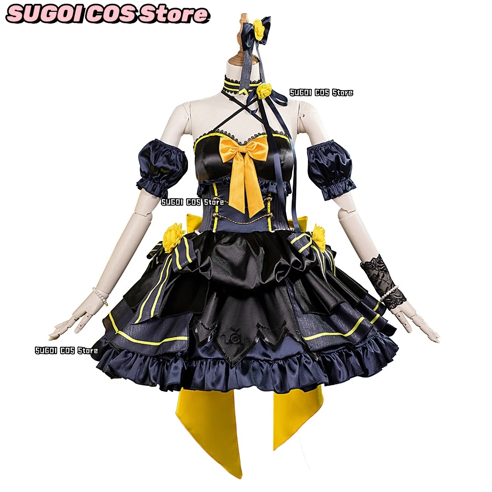 Anime LoveLive! Nijigasaki High School Idol Club Nakasu Kasumi Cosplay Costume Demon Group Goth Lolita Dress Wig Woman Party Set