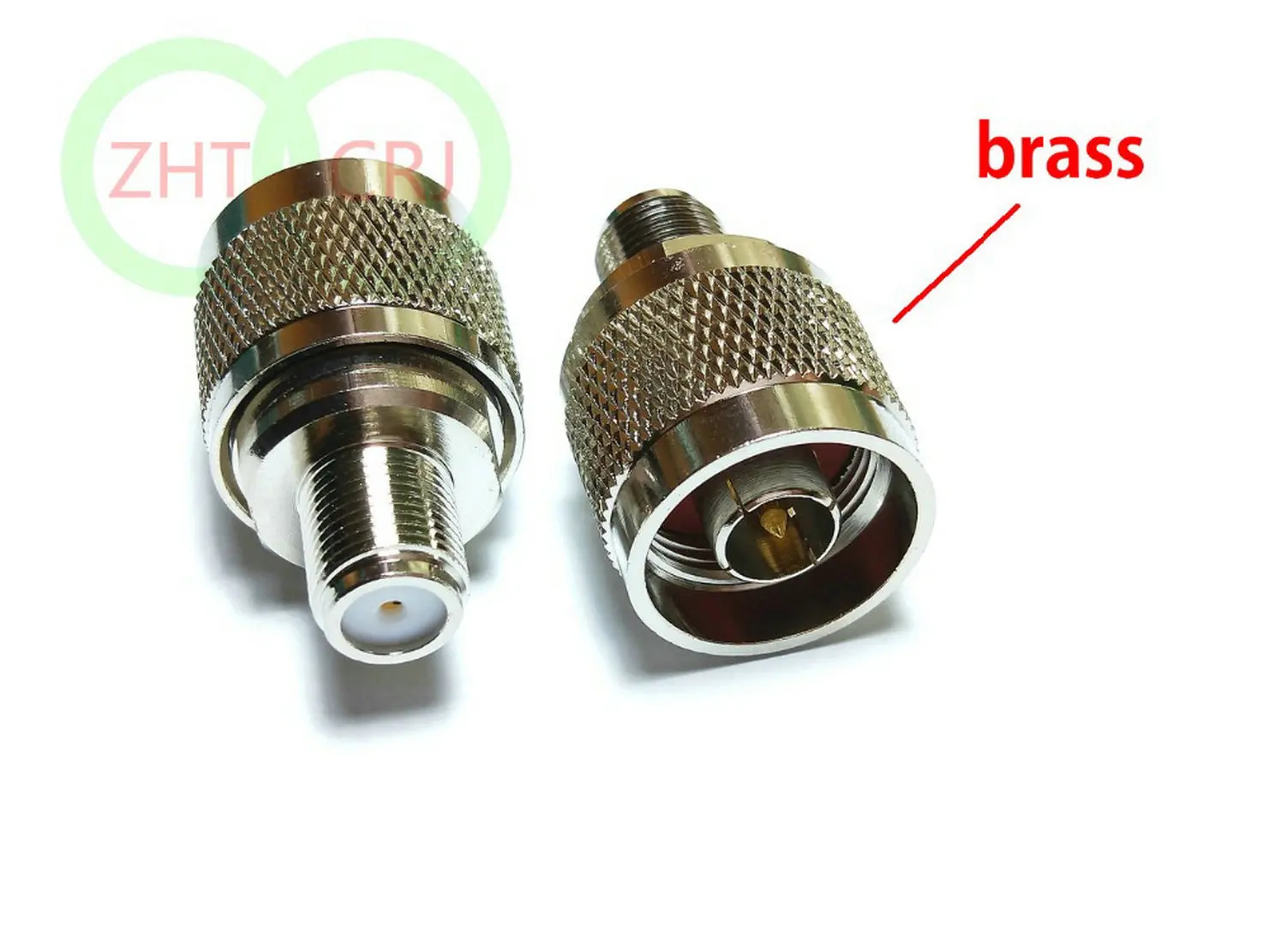 bronze n macho plug para f femea jack em linha reta rf conector coaxial adaptador 50 pecas 01