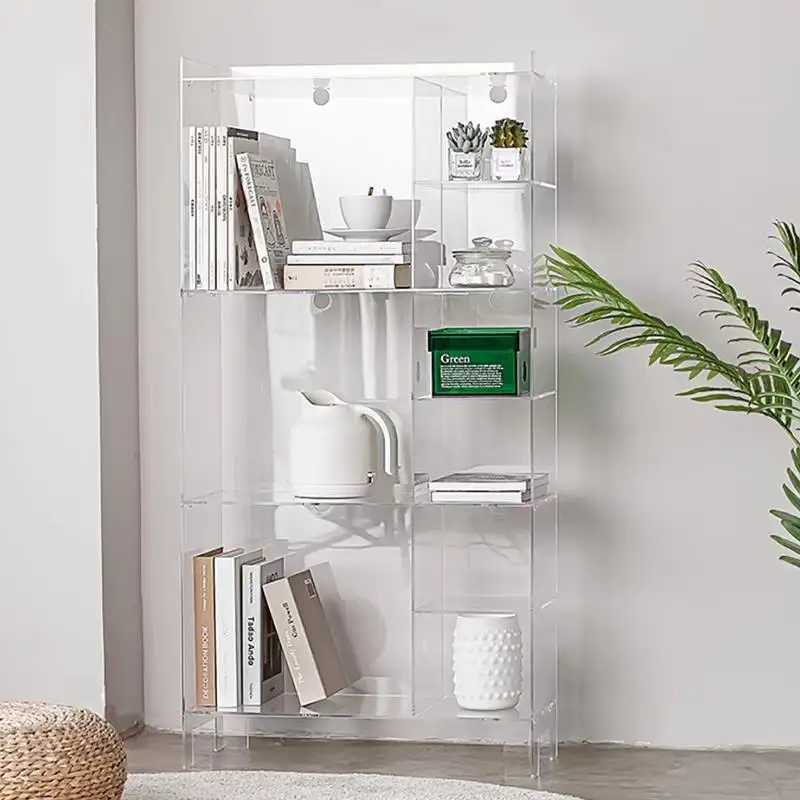 

Nordic acrylic bookshelf creative living room storage display rack figure rack bathroom shelf multi-layer shelf floor