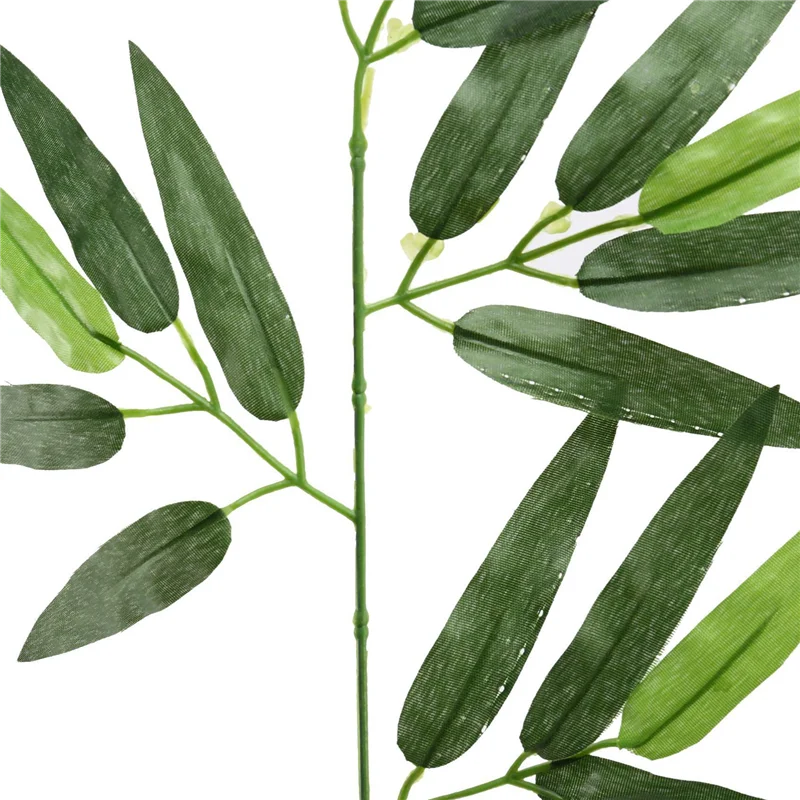 

【Popular】300 PCS Artificial Green Bamboo Leaves Fake Green Plants Greenery Leaves For Home Hotel Office Party Decoration
