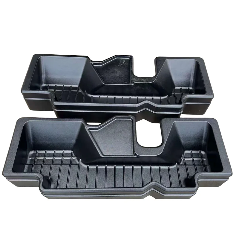 

4x4 Pickup Accessories Black Under Seat Storage Boxes Lockbox Plastic Rear Underseat Box for Ram 2022-2023custom