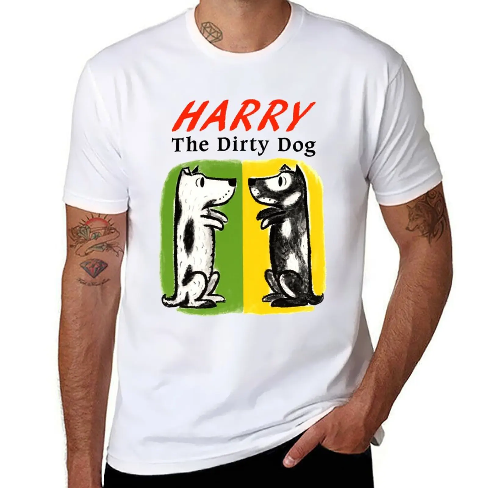 

Harry The Dirty Dog classic vintage cover illustration T-shirt sublime plus sizes customizeds tees mens t shirts pack