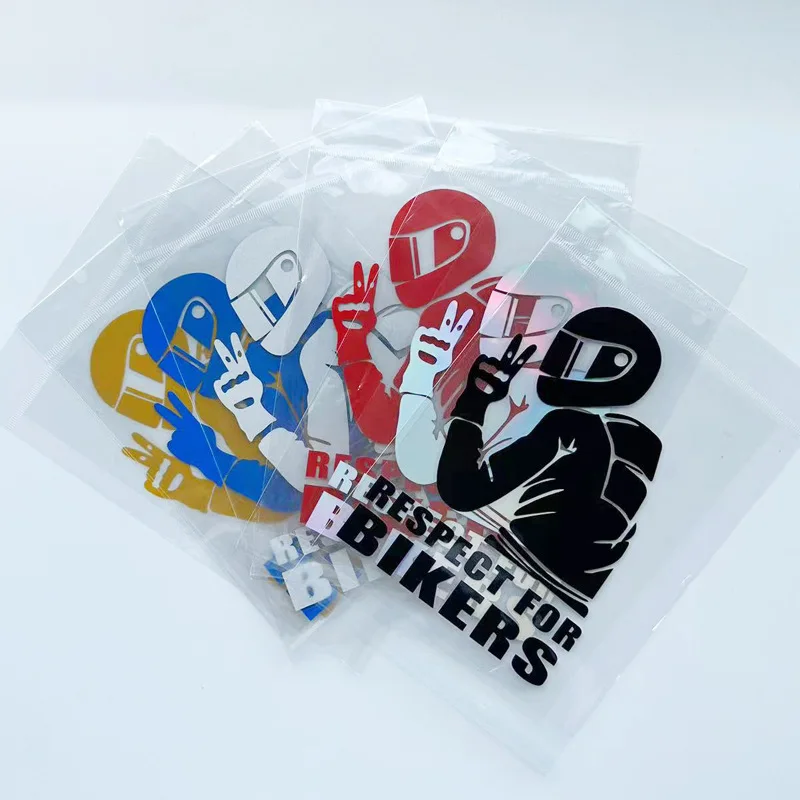 

15x11CM Respect Biker Sticker For On Car Motorcycle Bike Vinyl 3D Stickers Motorcycle Vinyl 3D Stickers And Decals