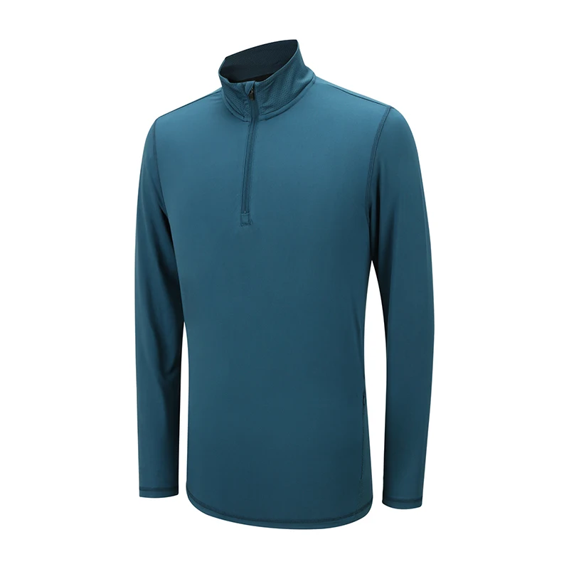 Long sleeved T-shirts for Men 2023 Thin Half Zip Pullovers Men Breathable Running Fitness Sports Quick Dry Tops Tees Men