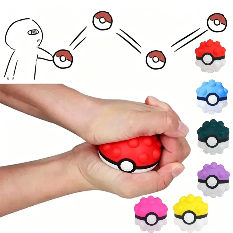 Pokemon Anime Poke Ball Quetschspielzeug Anime-Figur Kawaii Haustierspielzeug Weich und sturzsicher Elf Poke Ball Spielzeug Geschenke