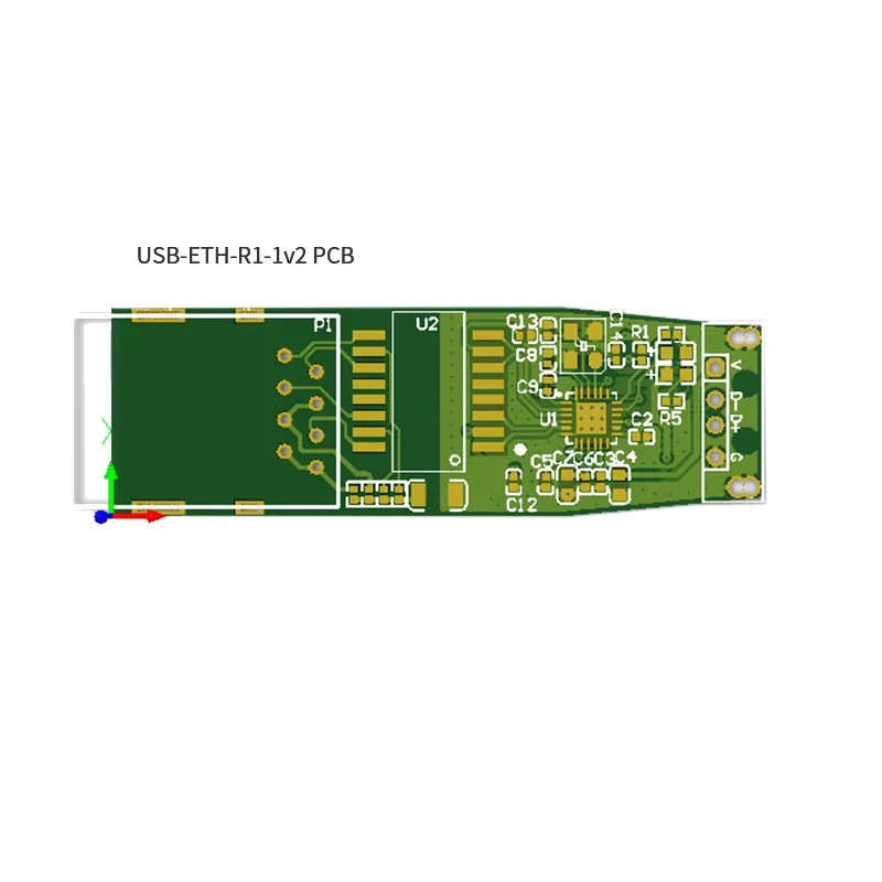 USB to Ethernet Module Development Board, Low Power CH397 USB Network Adapter, Supports 10/100Mbps