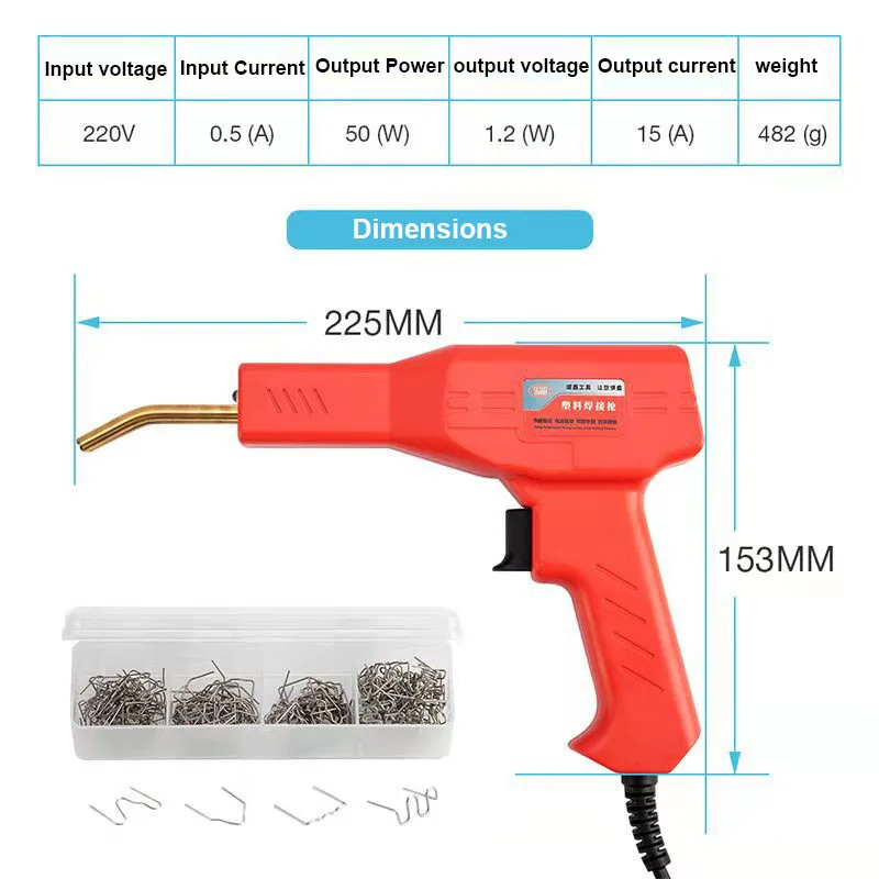 Pistola De Soldador De Plástico Grampeador Quente, Máquina De Solda, Ferro De Solda, Máquina De Reparação De PVC, Ferramentas De Reparo Do Bumper Do Carro