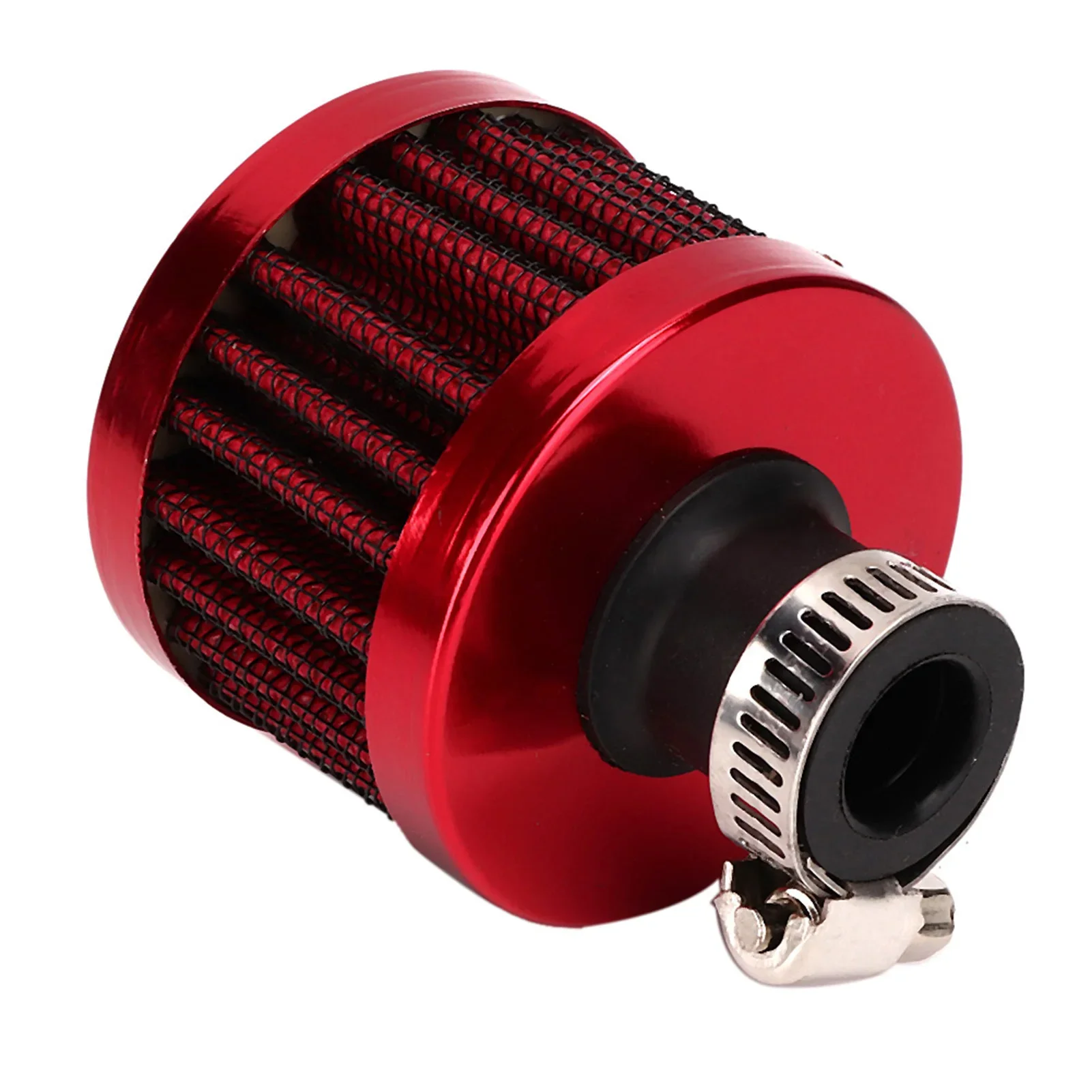 13mm/0.5in Mini Air Intake Filter Vent Crankcase Breather Universal Car Accessory Noire