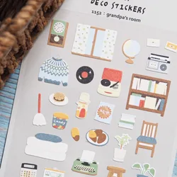 Korean Import Original Suatelier Grandapa's Room Paper Stickers Scrapbooking Diy Journal Stationery Sticker Deco Art Supply