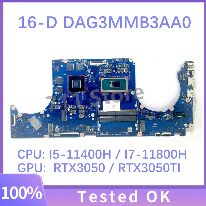 

M54827-601 M54827-001 RTX3050 / RTX3050TI Laptop Motherboard For HP 16-D DAG3MMB3AA0 With I5-11400H / I7-11800H CPU 100% Test OK