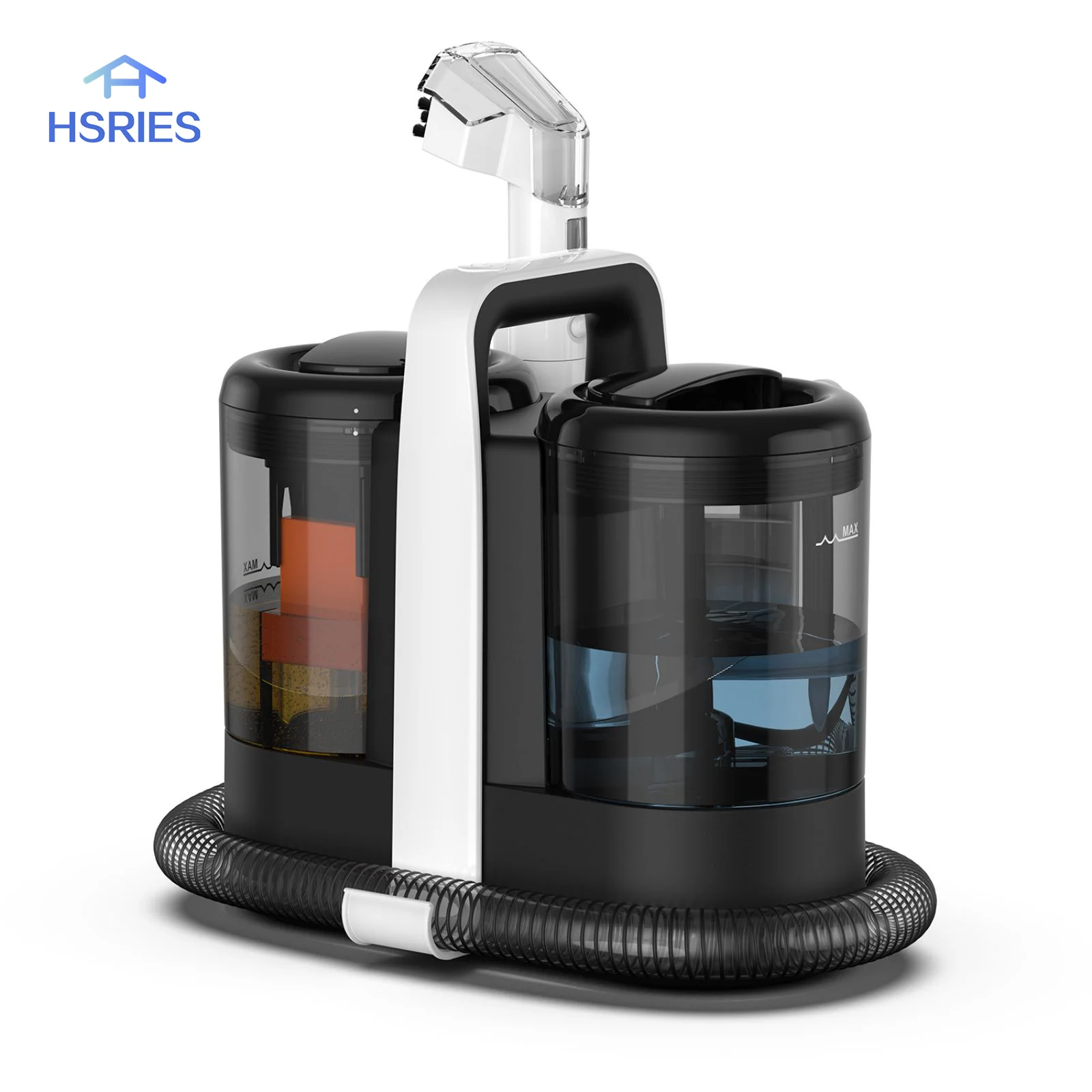 

HSRIES Portable Fabric Cleaner High Power Efficient Dual Tank Low Noise for Sofa Carpet Mattress Home Cleaning Machine