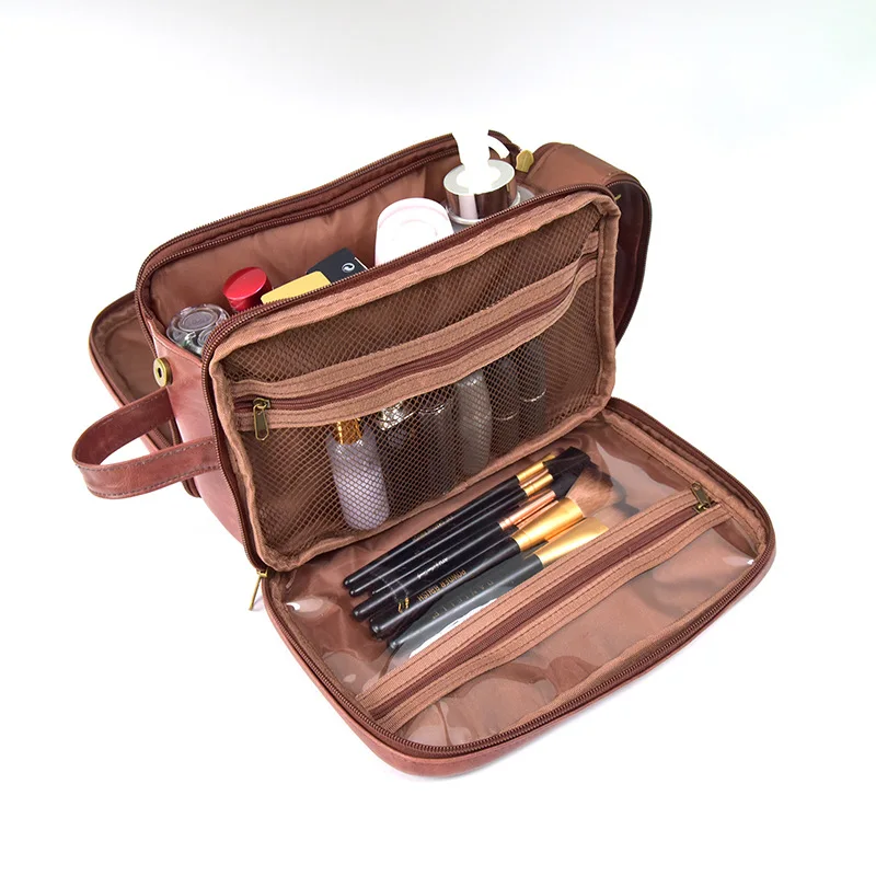 Neceser multiusos impermeable para hombre y mujer, bolsa de viaje para maquillaje, herramientas de baño, organizador de cosméticos