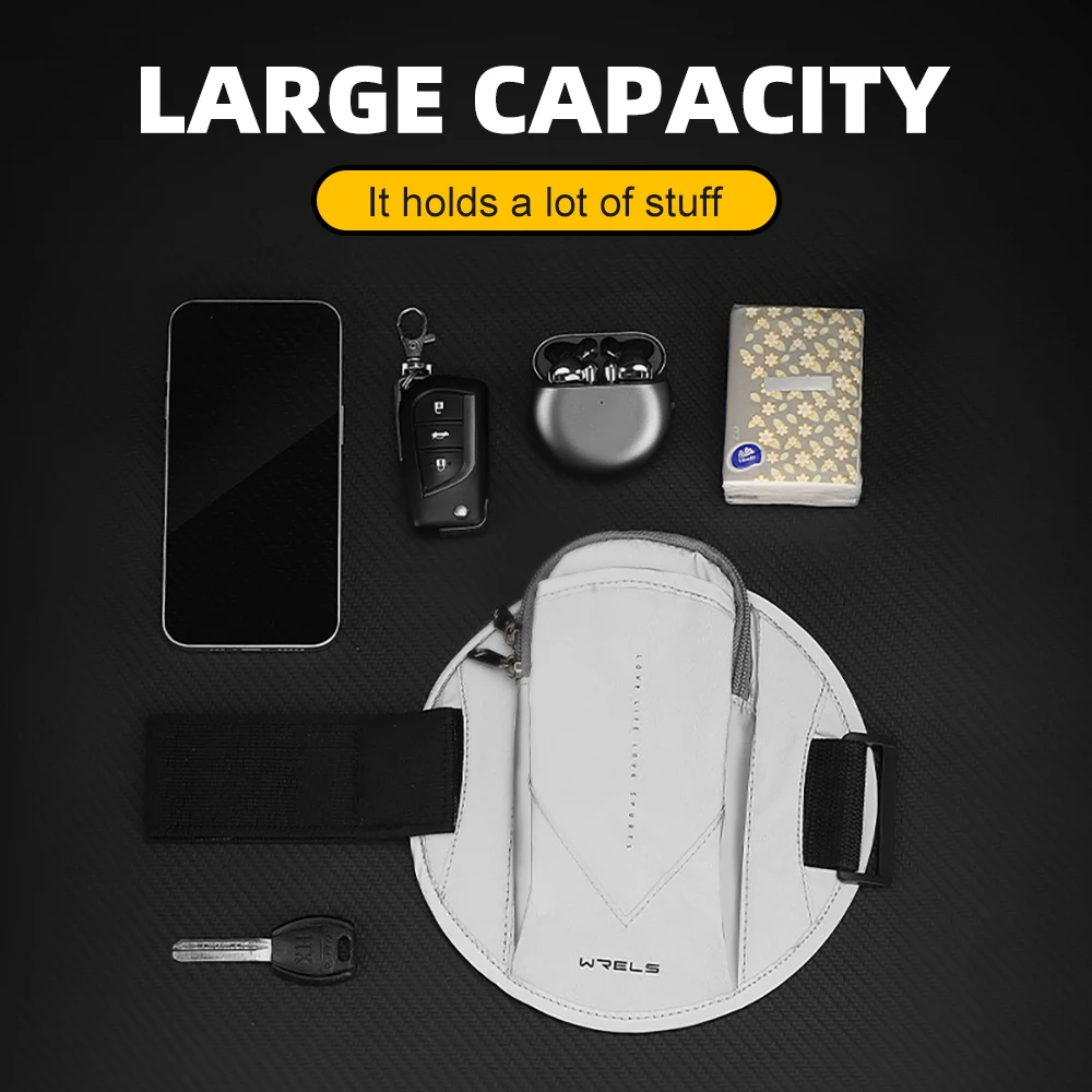 حقيبة ذراع لتنظيم الهاتف الخلوي ذات سعة كبيرة، حافظة ذراع رياضية مقاومة للماء وغير منفذية