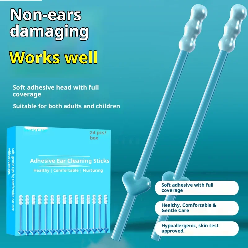 

Инструмент для удаления липкого воска, безопасный, нежный очиститель для ушей, одноразовые многоразовые тампоны для выбора слуховых каналов, многоразовые тампоны для ушей, палочки