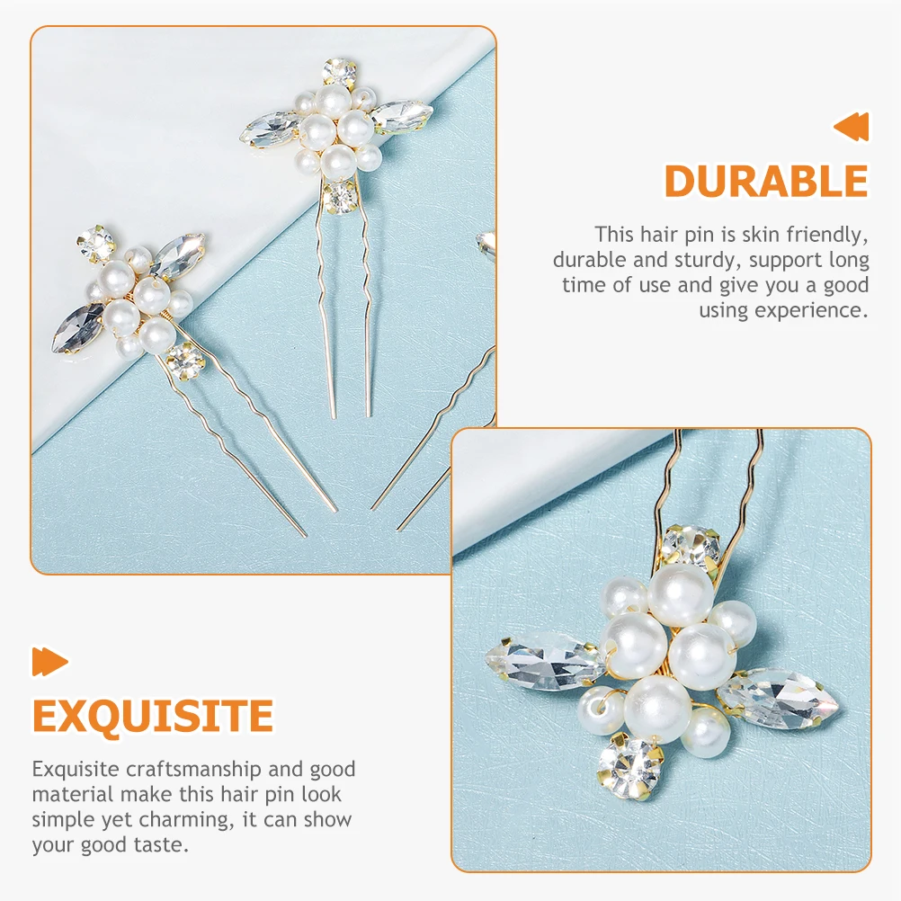 

Rhinestone Flower Hair Clips for Girls Golden Bridesmaid Wedding Accessories Prom Crystal Bridal Hair Pin Elegant