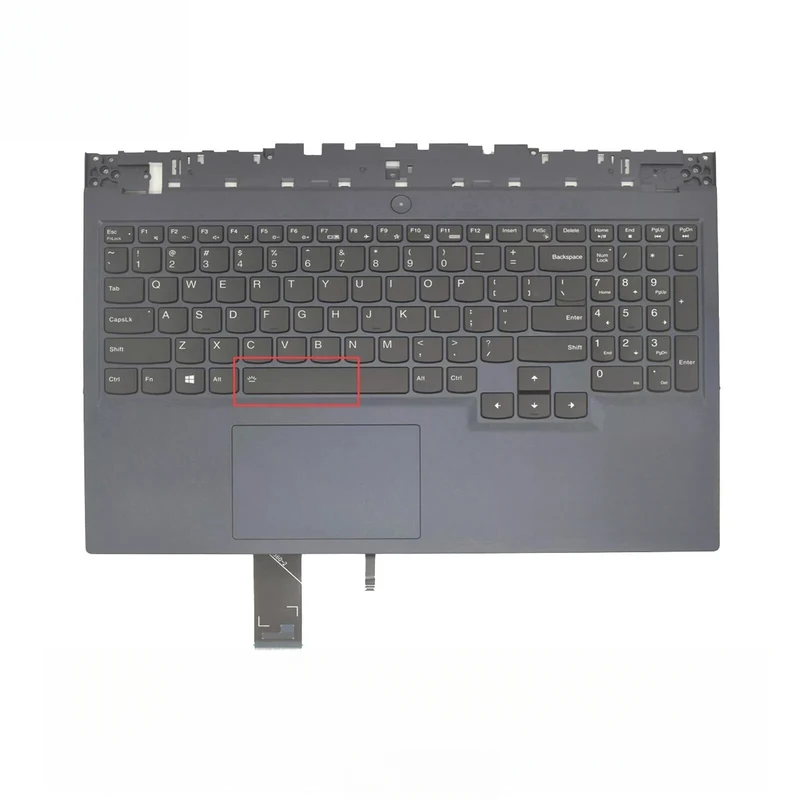 YY+5CB1C93064 For Lenovo Legion 5-15ACH6 Palmrest US Keyboard White Backlight Blue