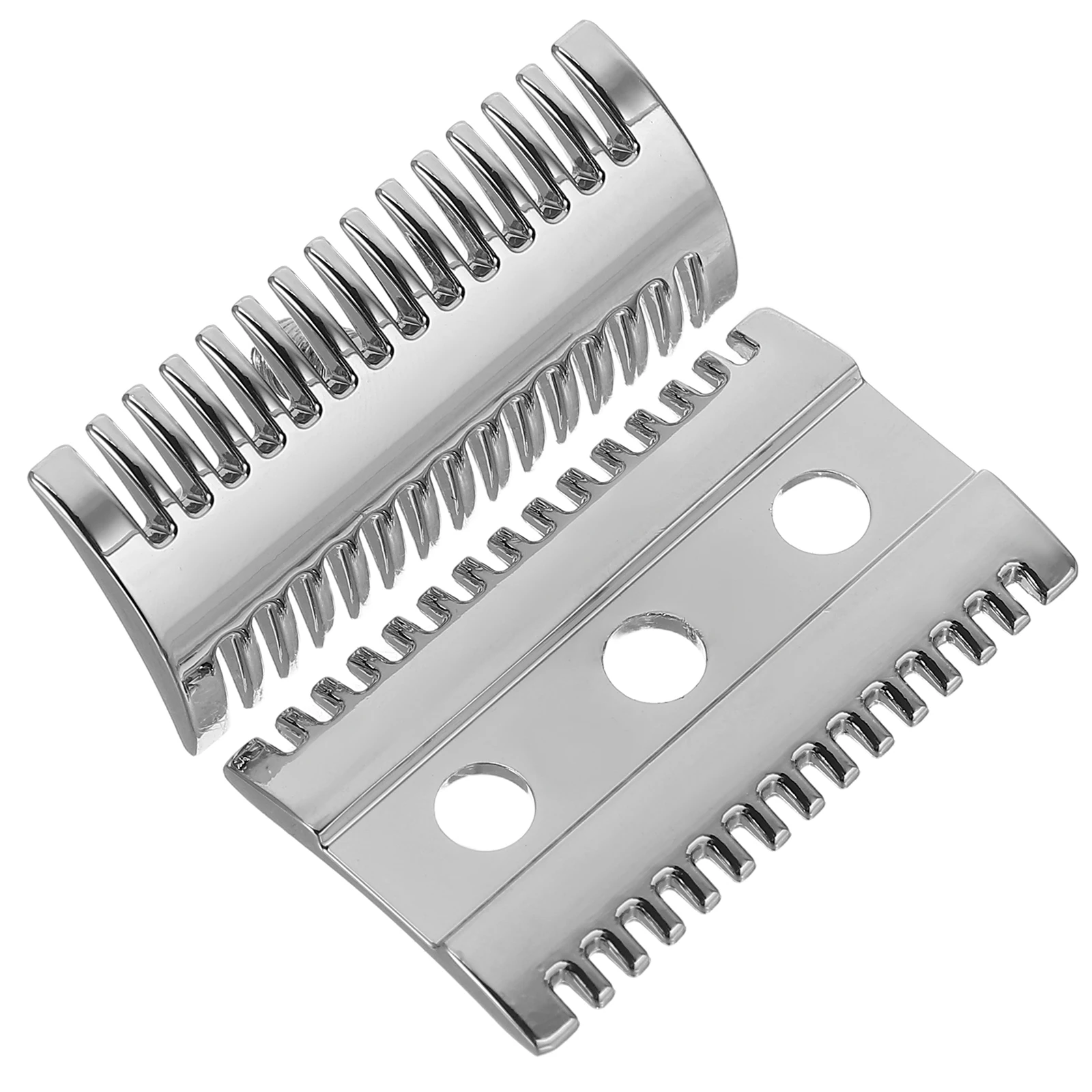 

Safety Razor Double Replacement Shaving Silver Metal Sturdy Zinc Alloy Manual Double Razor Head Razors Long Lasting