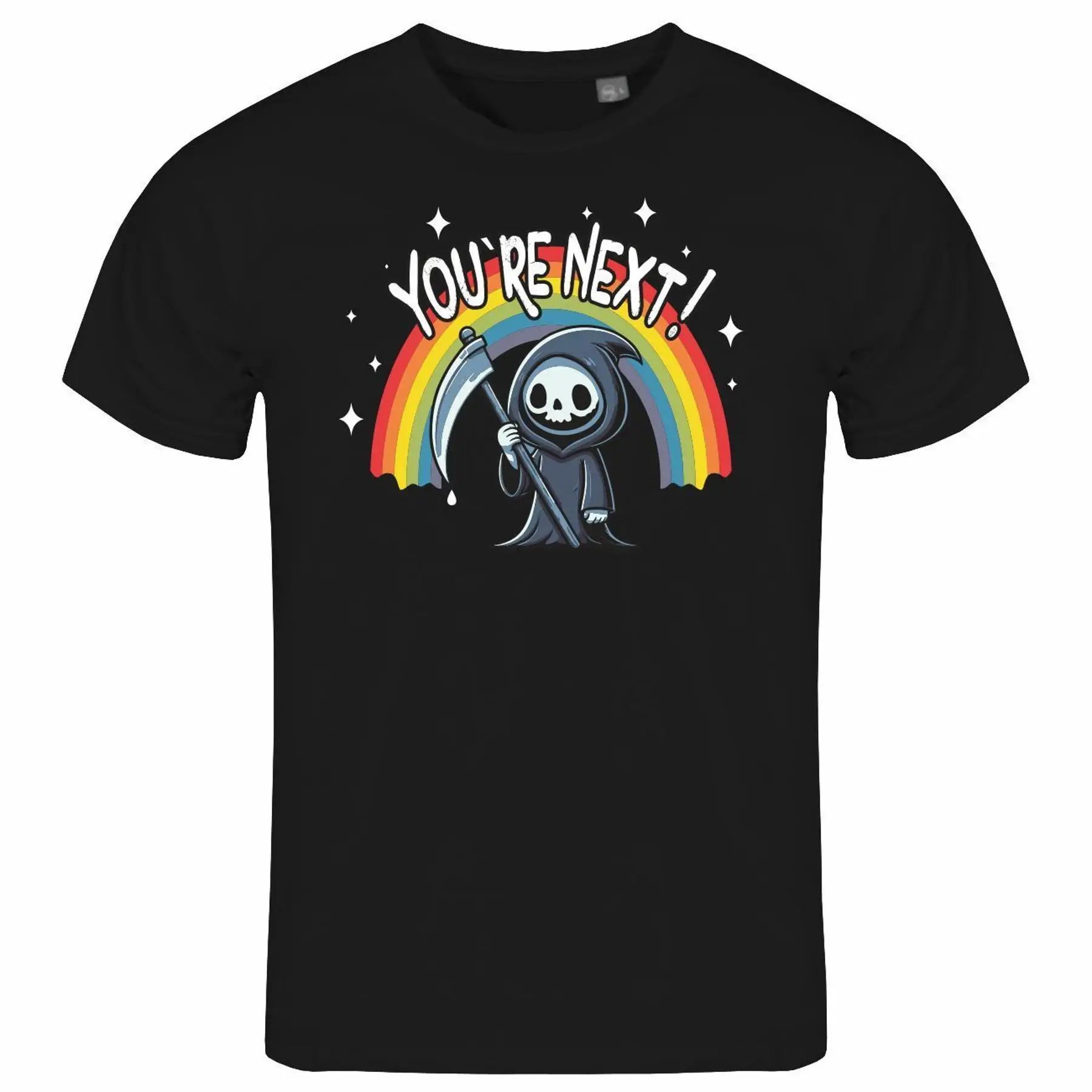 تي شيرت رجالي أنت Next S إلى XXL Death Death Rainbow مضحك مضحك ريبر #1