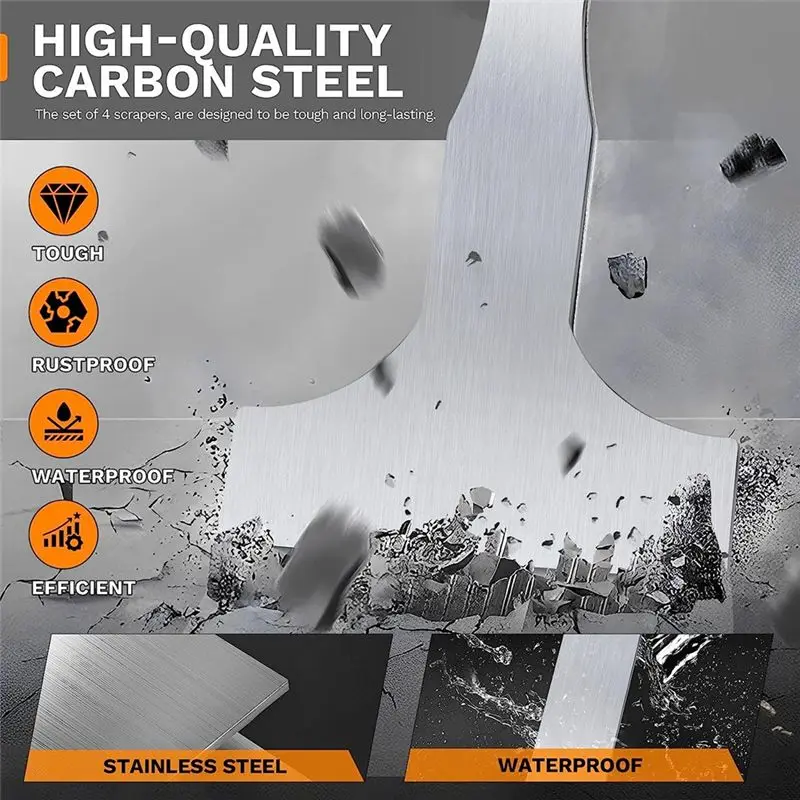 Mega Sale Reciprocating Saw Scraper Blade 4PCS, Blades Recipro Tools As Attachment Accessories and Adapter for Reciprocating Saw