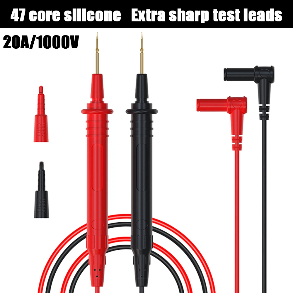 BSIDE Profession multimeter probe Alligator Clip Test Lead High Quality Insulated Crocodile Line Tester cable General purpose