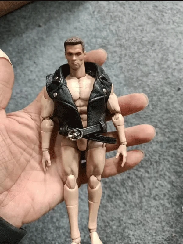 

1:12 Sodier Clothes PU Leather Coat Jacket for 6'' Strong Muscle Action Figure