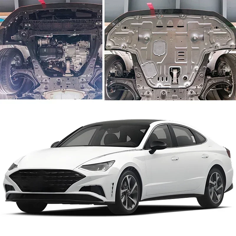 

Car Accessories Black Under Engine Guard Mudguard Board Splash Shield Mud Fender Plate Panel For Hyundai SONATA 2020-2024 1.5T