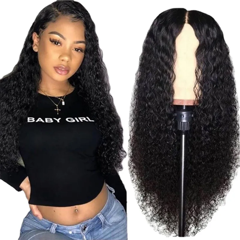 Black fashion synthetic fiber wig female corn perm long curly hair high temperature silk woven full head wig