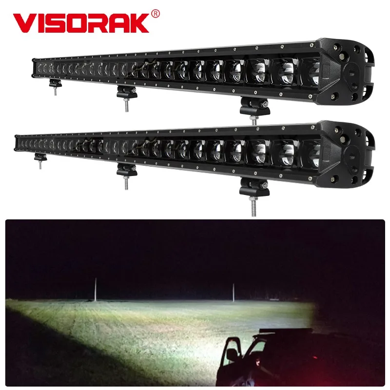 

VISORAK Light Bar 6063 Aluminum Housing 9D Lens Single Row 47 53.5 Inches LED Bar for Off Road 4x4 4WD ATV UTV Trucks Pickup