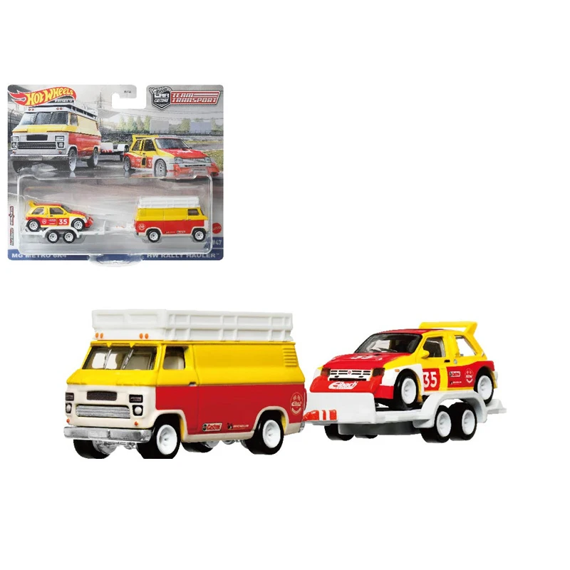 Hot Wheels 1/64 Team Transport Cars MG METRO 6R4 & HW RALLY HAULER  Collection Metal Diecast Model Vehicles FLF56