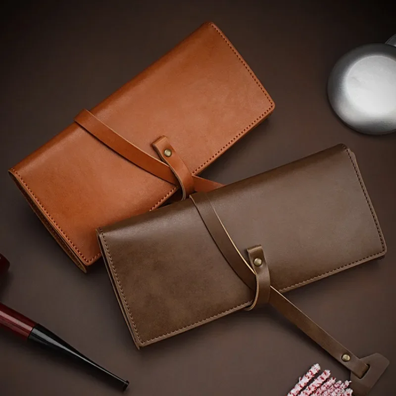 Tobacco Moisturizing Bag Portable Leather Pipe Bag Hot Picked Cowhide Sandalwood Pipe Bag